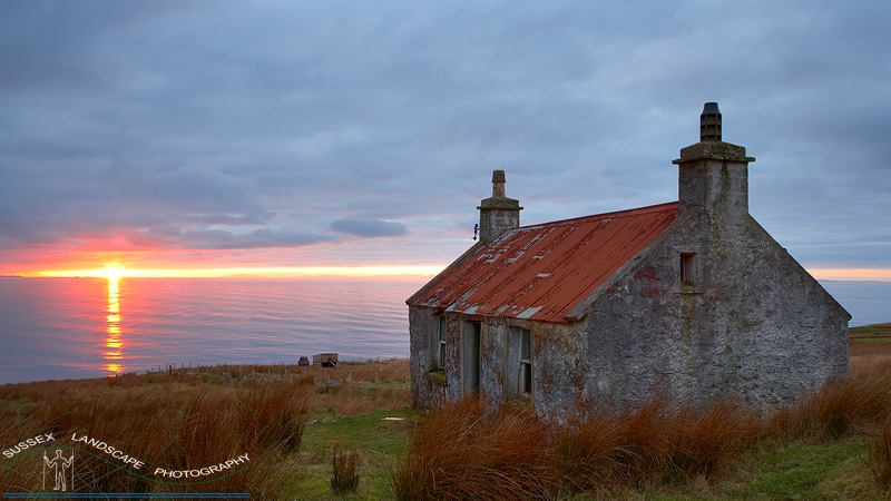 slides/Old Home stead.jpg croft,scotland,sunset,clouds,water,sky,sea,ocean,grasses,house,home,derelict,warm,glow Old Home stead